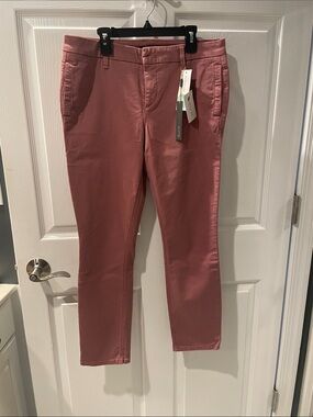 Level 99 Rose Pink Cropped Stretch Chino Pants